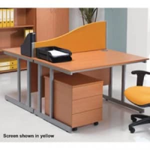 Jemini Wave 1800mm Black Desk Screen KF73928