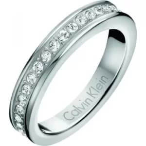 Ladies Calvin Klein Stainless Steel Size P Hook Ring