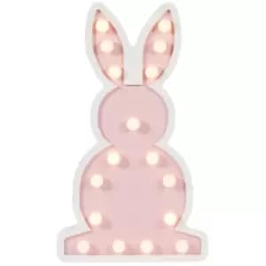 Litecraft - Glow Bunny Table Lamp LED Children's Lighting - Pink, White