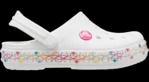 Crocs Toddler Crocband Necklace Band Clogs Kids White / Multi C4