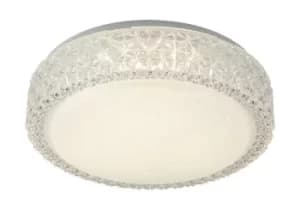 Integrated LED 1 Light Flush White