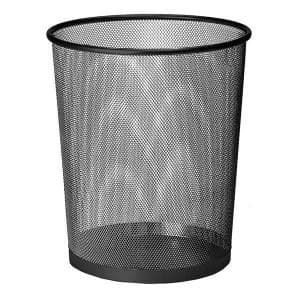 Original Mesh Waste Bin Black Lightweight Sturdy Scratch Resistant