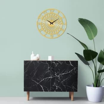Metal Wall Clock 31 - Gold Gold Decorative Metal Wall Clock
