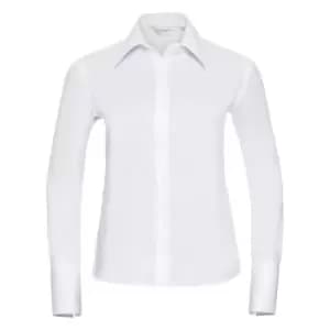 Russell Collection Ladies/Womens Long Sleeve Ultimate Non-Iron Shirt (3XL) (White)