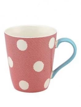 Cath Kidston Stanley Mug Button Spot Twill Red