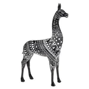 Aztec Llama Black Ornament