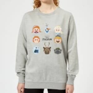 Disney Frozen Emoji Heads Womens Sweatshirt - Grey - 3XL