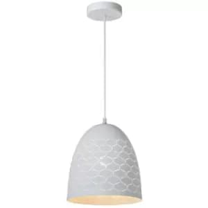 Lucide GALLA - Pendant Light - Ø25cm - 1xE27 - White