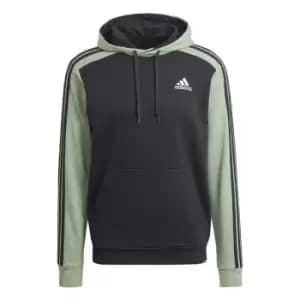 adidas Essentials M lange French Terry Hoodie Mens - Black / Green Oxide Mel