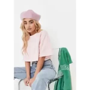 Missguided Skirt with Draped Panel - Pink
