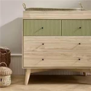 Mamas & Papas Coxley Nursery Dresser Changer - Natural / Olive Green