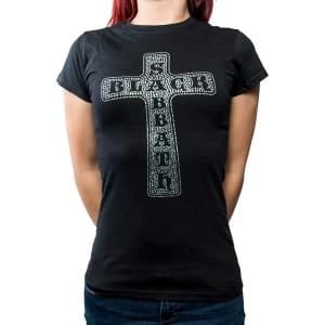 Black Sabbath - Cross Womens Large T-Shirt - Black