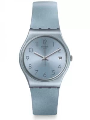 Swatch Azulbaya Blue Rubber Strap Watch GL401