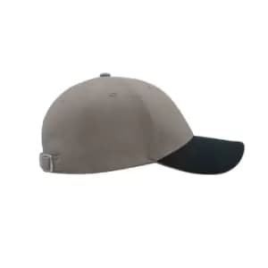 Atlantis Liberty Sandwich Heavy Brush Cotton 6 Panel Cap (One Size) (Grey/Navy)