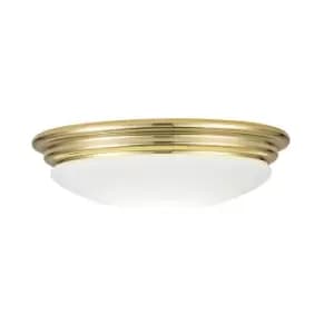Elstead Lighting Brompton 1 Light Flush Mount - Polished Brass