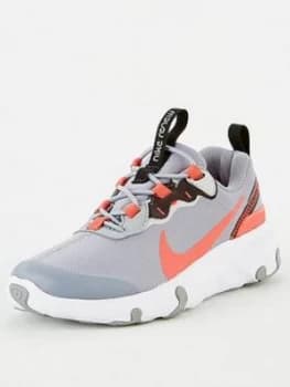 Nike Renew Element 55 Childrens Trainers - Grey/Red, Size 2