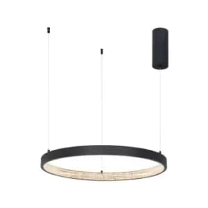 Merano - Collins 60cm Integrated LED Pendant Ceiling Light Dimmable Sandy Black Aluminium LED 37W 2264Lm 3000K