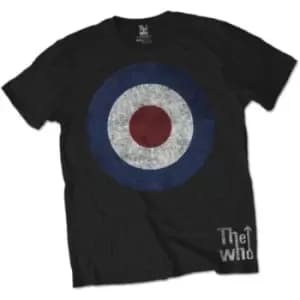 The Who - Target Distressed Unisex XX-Large T-Shirt - Black