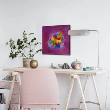 4545ABSC - 021 Multicolor Decorative Canvas Painting