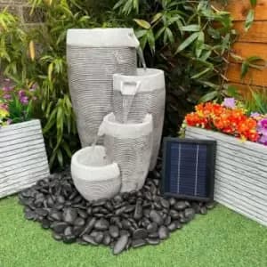 Tranquility Water Features - 4 Circular Pouring Pots Mains Powered Water Feature