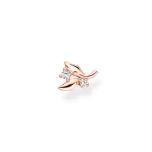THOMAS SABO Rose Gold Plated Leaf Single Ear Stud