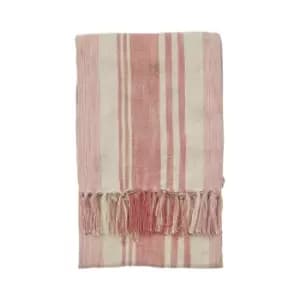 Simply Green Florida Stripe Throw Coral