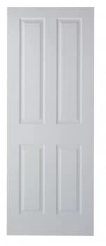 Wickes Stirling Internal Fire Door White Grained Moulded 4 Panel 2040x726mm