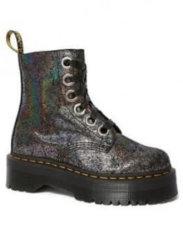 Dr Martens Molly 6 Eye Ankle Boots - Gunmetal