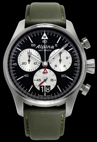 Alpina Watch Startimer Pilot Big Date Chronograph D - Black ALP-165