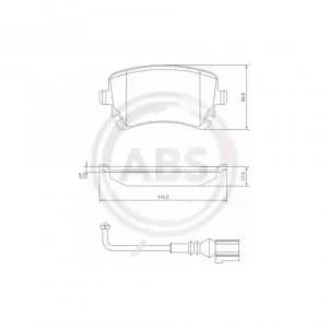 Rear Brake Pad Set A.B.S. 37413