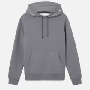 Calvin Klein Jeans Mens Repeat Logo Hoodie - Fossil Grey - L