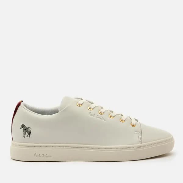 Paul Smith Womens Lee Leather Cupsole Trainers - White - UK 3