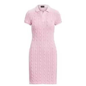 Polo Ralph Lauren Cable Knit Polo Dress - Pink