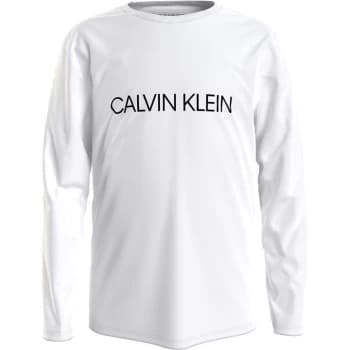 Calvin Klein Klein Institution Long Sleeve T Shirt - White YAF