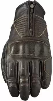 Five Kansas Motorcycle Gloves, brown Size M brown, Size M