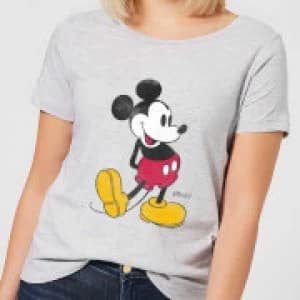 Disney Mickey Mouse Classic Kick Womens T-Shirt - Grey - 3XL
