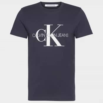 CK Jeans Mens Iconic Monogram T-Shirt - Night Sky - M