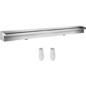 59.1" x 4.5" x 3.1" Stainless Steel Decorative Waterfall Pool Fountain For Garden Pond Indoors And Outdoors