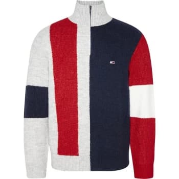 Tommy Jeans Colour Block Zip Fleece - Navy C87