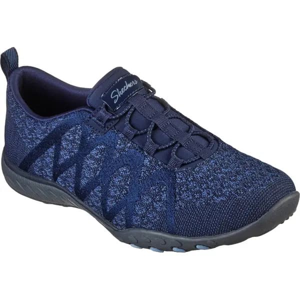 Skechers Womens Breather Easy Infi-Knity Vegan Slip On Trainers Shoes - UK 5 Blue female GDE2560NVY5