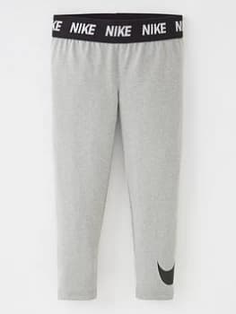 Nike Younger Girl Sport Essent Printed Legging - Grey, Size 3-4 Years, Women