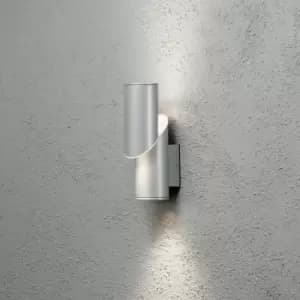 Konstsmide Imola Outdoor Modern Up Down Wall Light Aluminium High Power LED 7x 1W, IP54