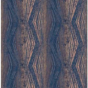 Boutique Vermeil Stripe Blue Decorative Wallpaper - 10m