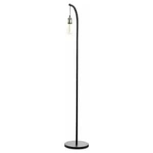 Industrial Black And Brass Floor Lamp Inc Bulb