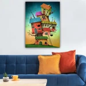 302045234_70100 Multicolor Decorative Canvas Painting