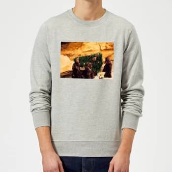 Star Wars Jawas Christmas Tree Grey Christmas Sweatshirt - XL - Grey
