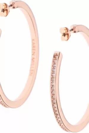 Ladies Karen Millen PVD rose plating Large Hoop Earrings KMJ173-24-02
