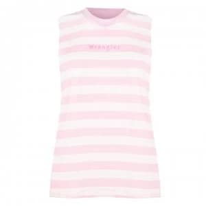 Wrangler Tank Top - Cameo Pink Strp