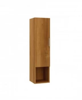 Wickes Talana Walnut Tall Wall- Hung Unit with Three Quarter Door - 300mm