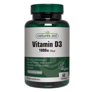 Natures Aid Vegan Vitamin D3 1000iu (25ug)